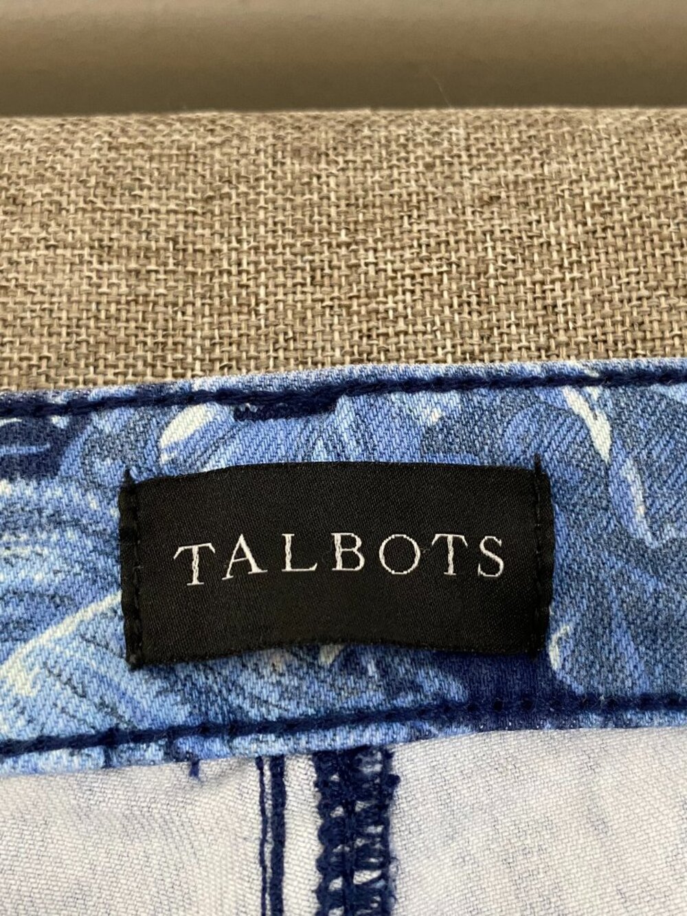 Talbots SLIM Ankle Denim Jeans Women's 10 Mid Rise Blue Floral Casual Pants - Picture 5 of 15